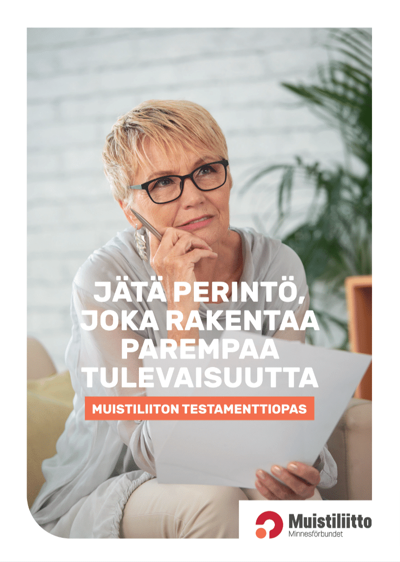 Oppaan kansi, jossa nainen tutkii papereita.