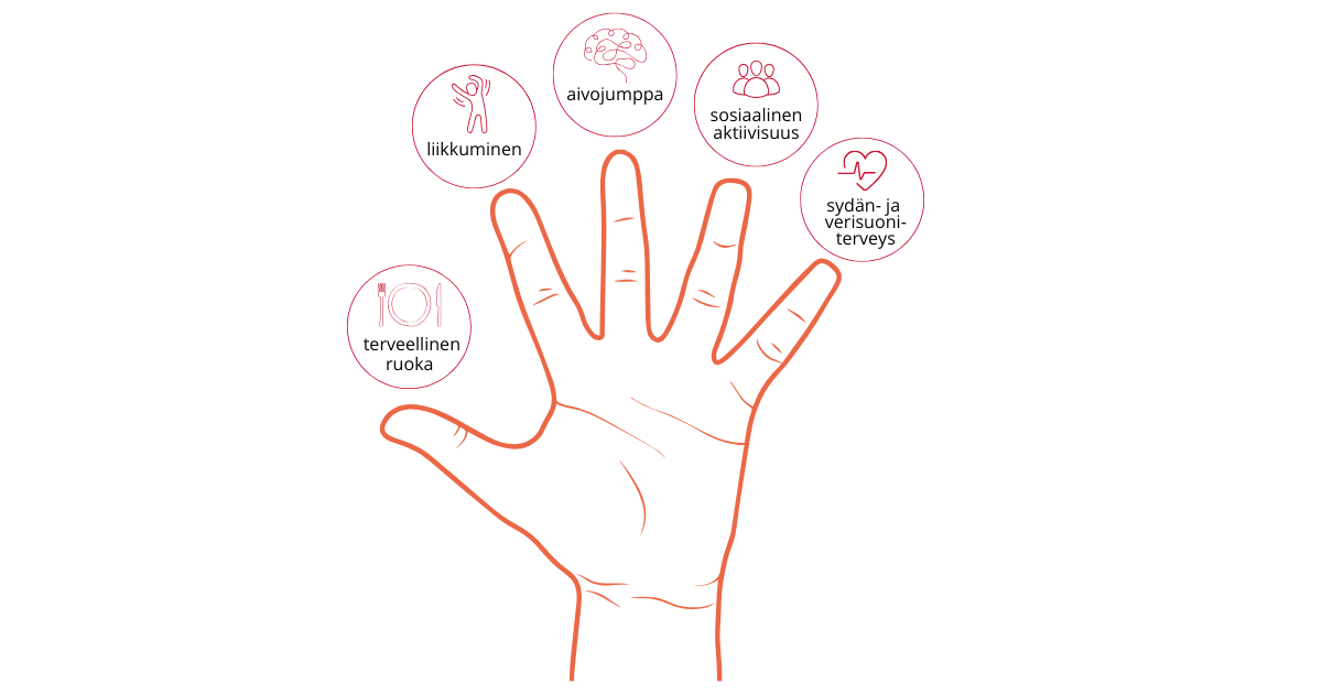 FINGER abc - aivoterveyden viisi sormea.